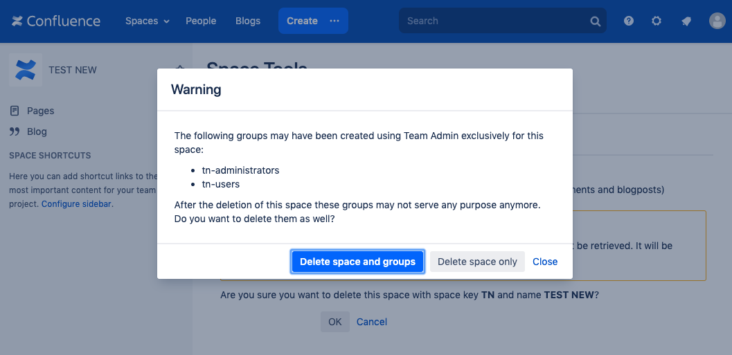 Team Admin for Confluence 1.6.0
