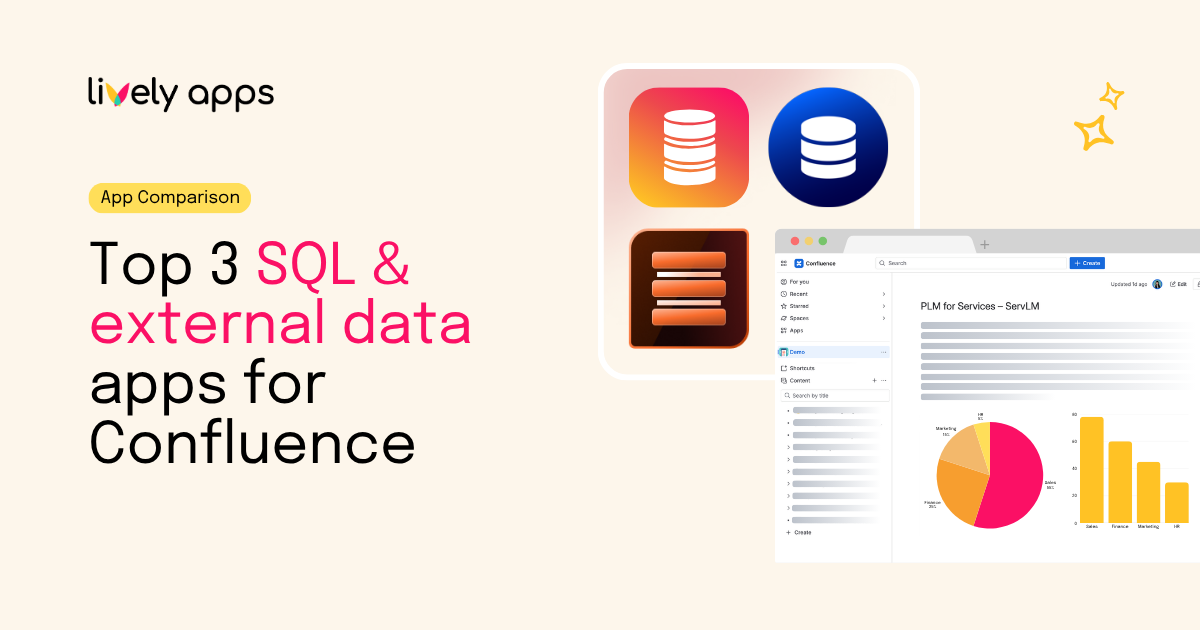 Top 3 SQL & external data apps for Atlassian Confluence Cloud | Lively Apps