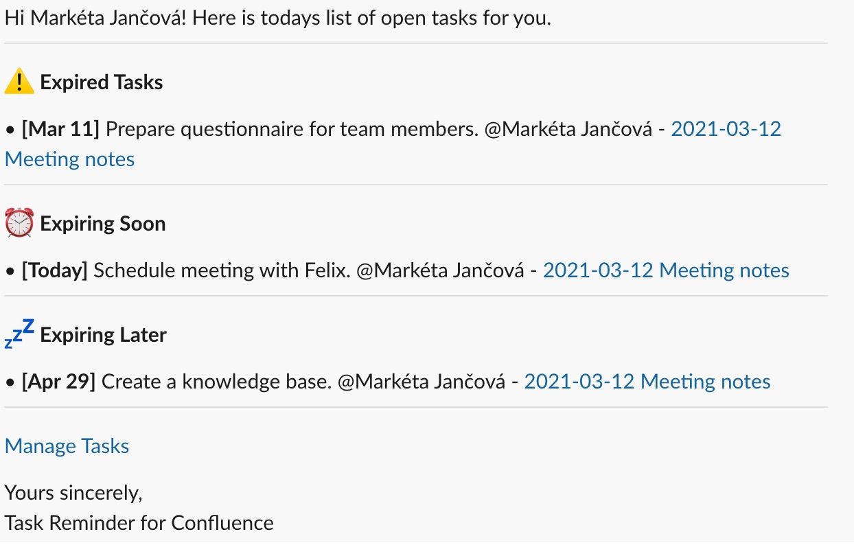 Polished Slack reminder